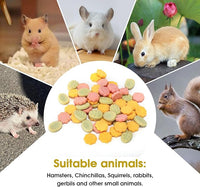 Abizoo 3 Vegetable Chews Treats: Grain Free Natural Snacks with Beet, Carrot, Spinach for Hamsters, Rabbits, Guinea Pigs & Gerbils Crunchy for Digestive Support & Dental Health 1.76oz/50g