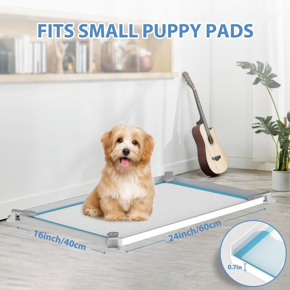 Pee Pad Holder, Fits 24"×24" Training Pads - X-Small: 16" x 24" - image 2