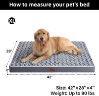 Orthopedic Dog Beds Large Sized Dog Washable Pet Bed - Grey / 42" x 30" x 3.5" - image 2
