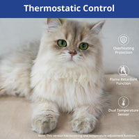 NICREW Cat Heating Pad, Consistent Heat, 17.7"x15.7", 30W - Khaki / 27.5"L x 15.7"W x 0.4"Th - image 3