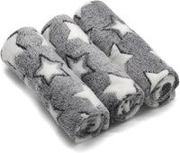 1 Pack 3 Puppy Blanket, Fleece Pet Small Dog Blanket for Puppy Cat, 40"x30" – Essentials for Dogs - Medium(29"x20") / Star/Series