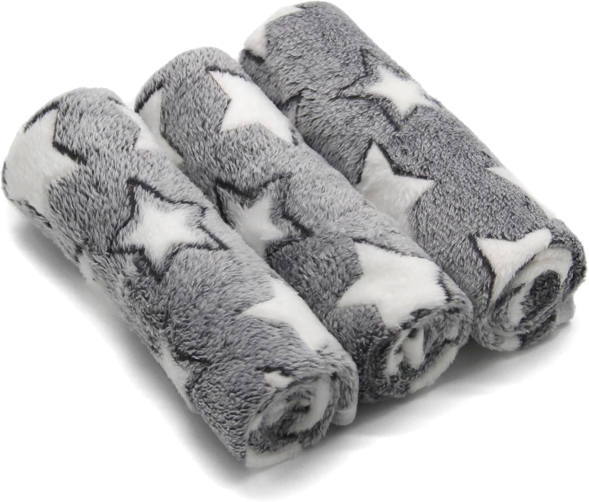1 Pack 3 Puppy Blanket, Fleece Pet Small Dog Blanket for Puppy Cat, 40"x30" – Essentials for Dogs - Medium(29"x20") / Star/Series