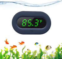 PAIZOO LED Aquarium Thermometer Digital Highly Accurate Replaceable - Green Display