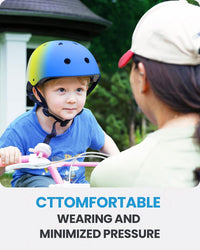 OutdoorMaster Kids Bike Helmet, Adjustable for Cycling & Skating – Fun for Kids & Family - Blue Shades / Small: 46-52cm / 18.1"-20.5" - image 2