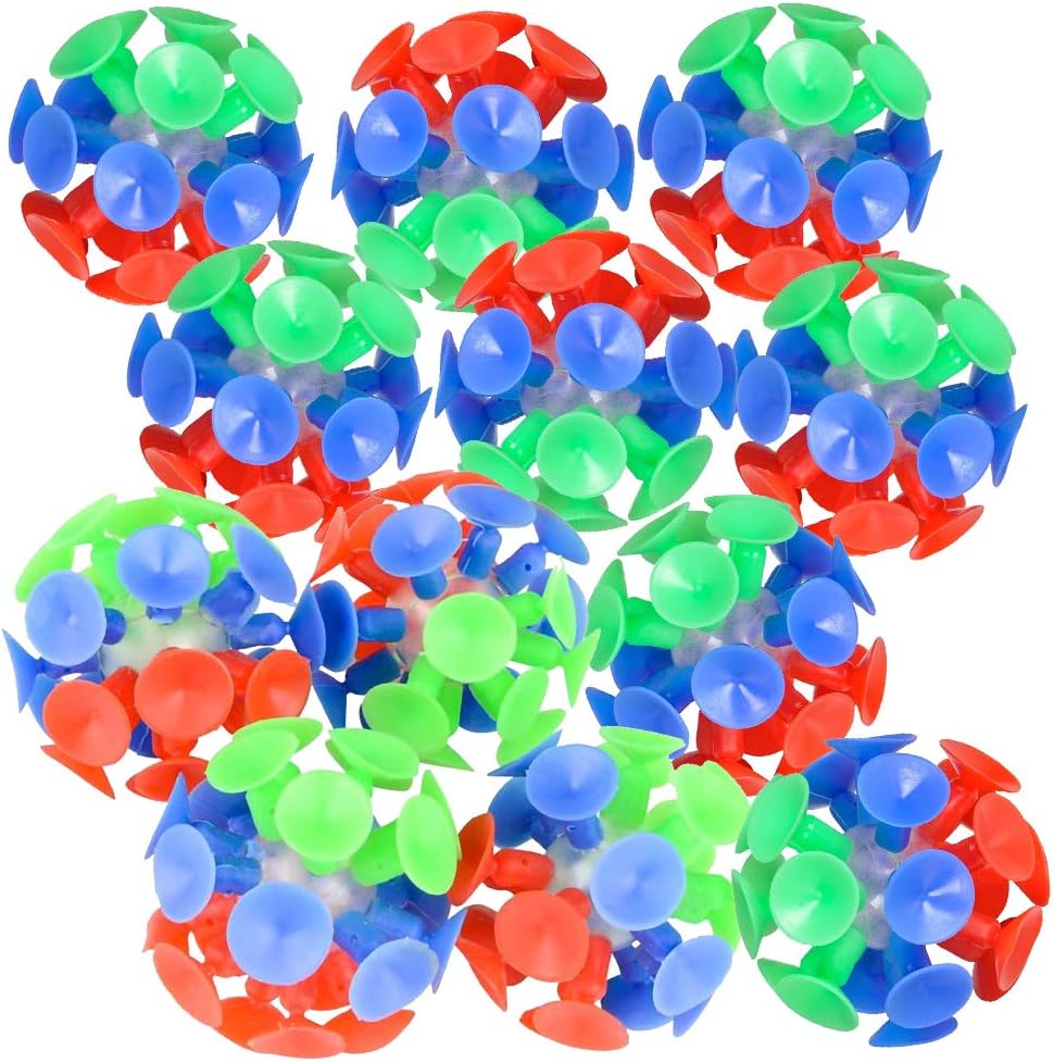 ArtCreativity 2 inch silicone suction cup balls in mixed colors, 12 pack - view 2
