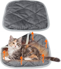 2 Pack Self Warming Cat Bed Thermal Pet Mat - 16 x 16 Inches / Gray