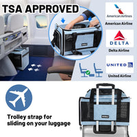 Cat Carrier Top-Expandable 18x11x11 - Blue - image 3