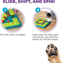 Outward Hound by Nina Ottosson Multipuzzle Level 4 Expert Dog Treat Puzzle for Enrichment, Blue