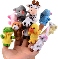 Acekid 10 Pcs Soft Plush Finger Puppets Set