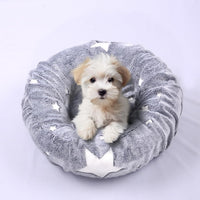 Round Dog Bed Cover Washable Elastic Edged 30×9.8 Inch – Essentials for Dogs - 20*20*9.8 Inch / Gray Star - image 2