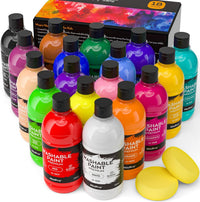 Nicpro 18 Colors Large Washable Paint Set for Kid - 18 Colors / 8.4 Fl Oz (Pack of 18)