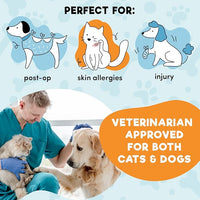 BENCMATE Inflatable Dog Cone Collar Alternative, Soft Dog Cone for Small Medium Large Dogs and Cats, Neck Recovery ECollar Donut Collar After Surgery (Large, Plaid)