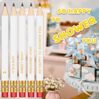 Baby Shower Pencils for Party Games, Neutral - White - It's a Boy - image 4