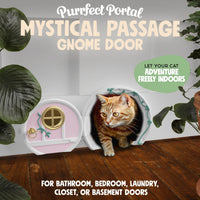 Gnome Door Cat Door for Interior Doors - Pink and Gold - image 2
