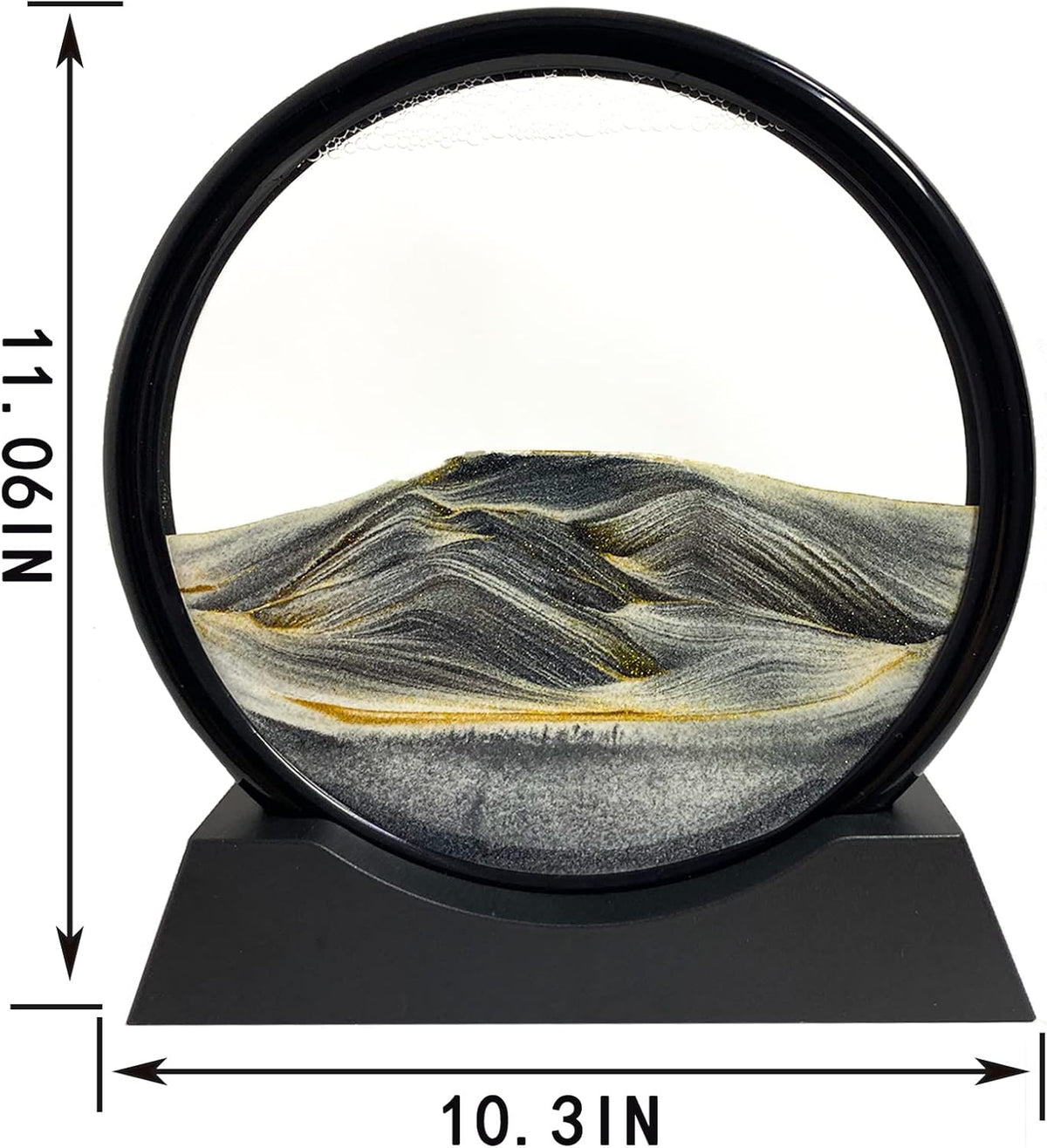 SANDCLE Moving Sand Art Liquid Motion, 3D Deep Sea Sandscape – Fun for Kids & Family - Black / 12 inches - image 4