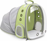 Expandable Cat Carrier Backpack with Bubble Window - LightGreen