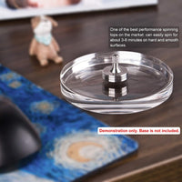 DjuiinoStar CNC machined stainless steel spinning top with ceramic tip and knurled grip - view 11
