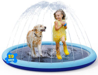 COMMOUDS 67 inch non-slip splash pad sprinkler for kids and dogs