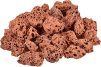 Mr. Fireglass 10 Pounds Red Natural Lava Rock for Indoor Outdoor Gas Fire Pits Fireplaces | Volcanic Lava Stones for Decorating Garden Landscaping, Potted Plants, 0.3"-0.6"