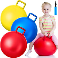 Lewtemi 3 Pcs 29" Hopper Ball Handle, Gradient Red - 18" / Red, Blue, Yellow