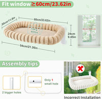 Sunhoo Foldable Cat Window Perch - Tan / 23.62"L x 11.8"W x 9.45"TH - image 4