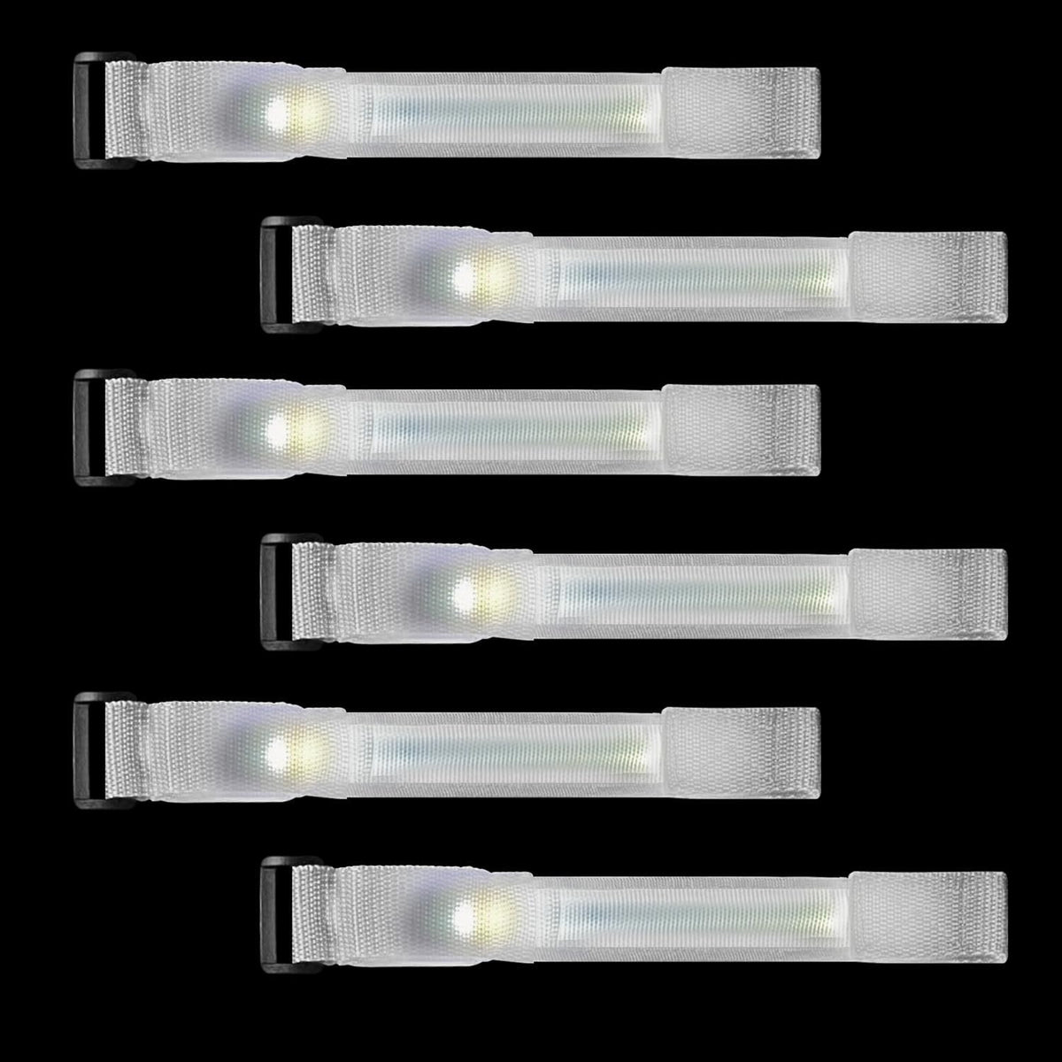 M.best 8pcs LED Light Up Bracelets Glow Flashing Wristbands Glow - 8pcs White - image 3