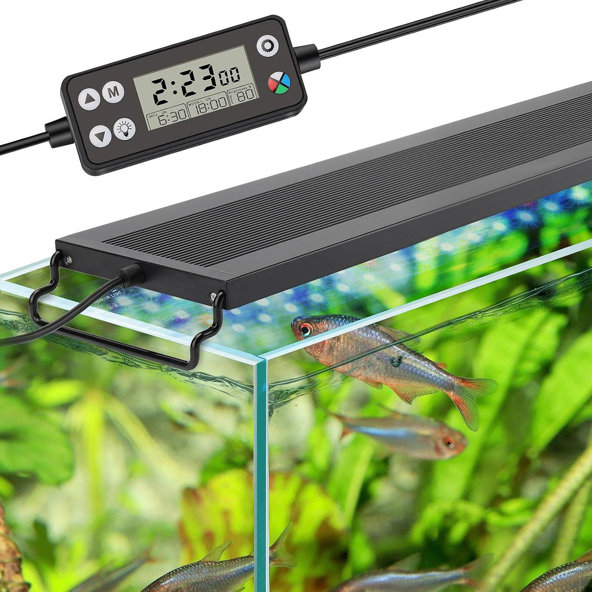 hygger Auto On Off LED Aquarium Light - 14W (for 12-18 inch tank)