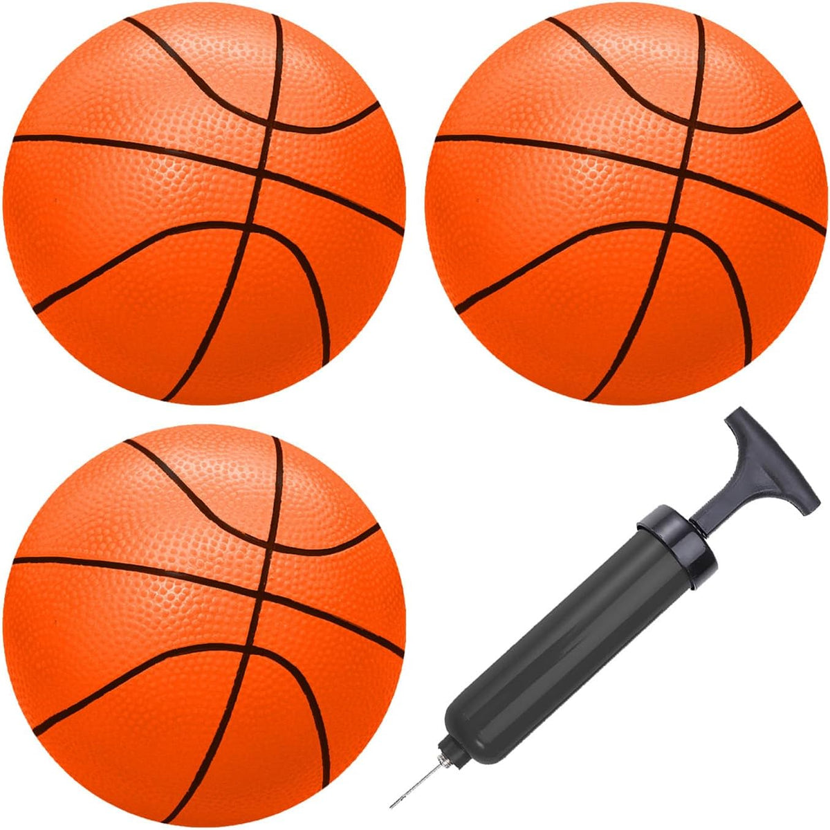 ABAJI 5 inch mini rubber basketball for kids with hand pump and needle - view 7