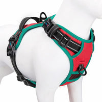 PHOEPET Upgraded No Pull Dog Harness, Reflective Adjustable Vest – Essentials for Dogs - Red / Small