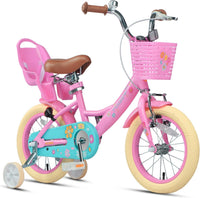 Glerc Maggie Girls Bike, 12-20 Inch Kids Bike for 2-13 Years Old Children, Princess Style Kids - Pink / 14 Inch
