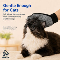 NVNAN Pet Hair Removal Glove for Dogs & Cats - gray - image 3
