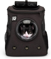 Fat Cat Backpack Carrier - Airline Approved Cat Carrier with Space Capsule Bubble for for Small - 15.8"L x 14.4"W x 17.7"H
