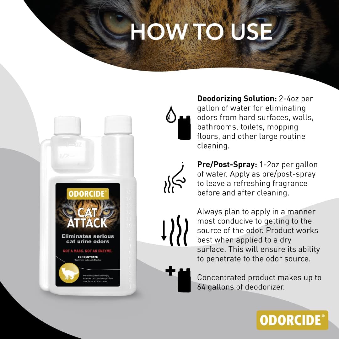 Odorcide Cat Attack Concentrate Odor Eliminator - Apricot / 16 fl oz