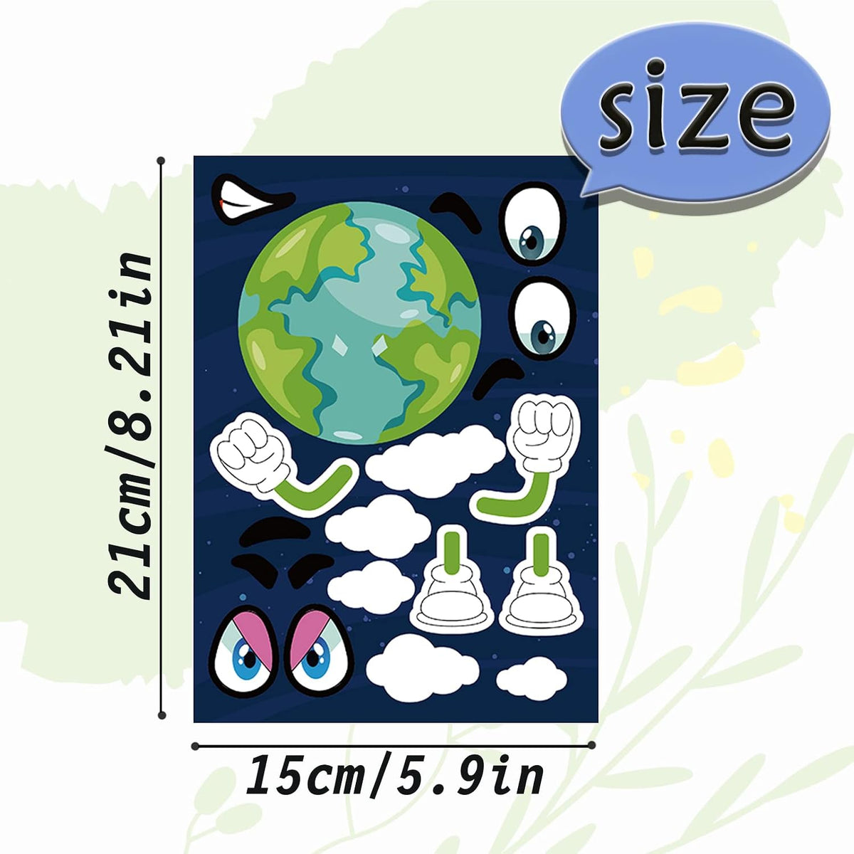24 Sheets Make a Face Stickers for Kids Toddlers Party Favors Crafts – Fun for Kids & Family - Space - image 2