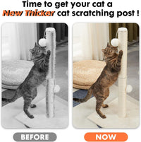 PowerKing Natural Sisal Replacement Scratching Post - 15.7''+15.7''+7.87''+7.87'' (2.67''Thick) / White - image 3