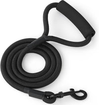 Mile High Life Dog Leash, with Padded Handle - Black / 4 Feet