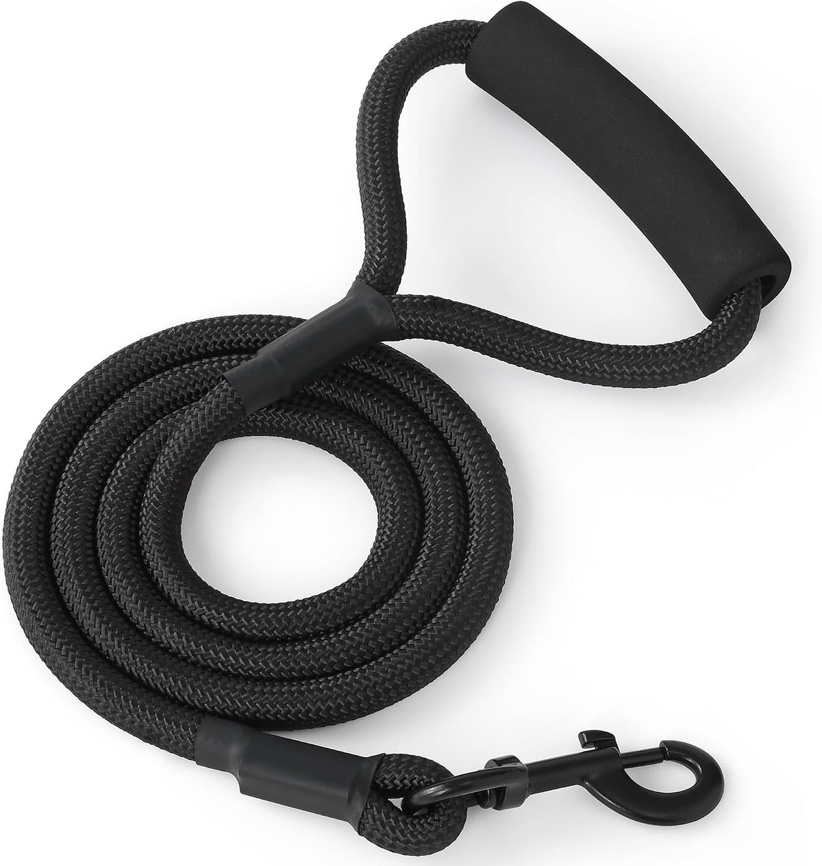 Mile High Life Dog Leash, with Padded Handle - Black / 4 Feet