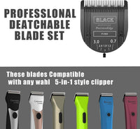 3Pack 5 in 1 Blades Dog Grooming Blade Compatible with Wahl Bravura - Black/2pc - image 2