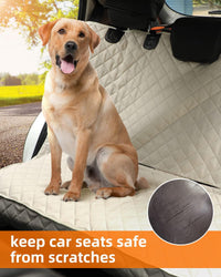 Waterproof Scratchproof Pet Bench Seat Covers for Cars, SUVs – Essentials for Dogs - beige / Medium-52"W - image 4