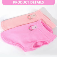 2 Pieces Fleece Dog Sweater Vest Winter Warm Dog Clothes for Small - pink,light pink / XXX-Large(37-49lbs) - image 2