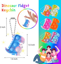 PICcircuit 30 pack mini pop fidget keychains in multicolor shapes for party favors - view 11