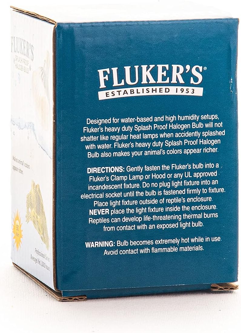 Fluker's Heavy, Duty Splash Proof Halogen Bulb for All Water Based Terrarium Animals, 75 Watt - 50 Watts / 50 Watts - image 3