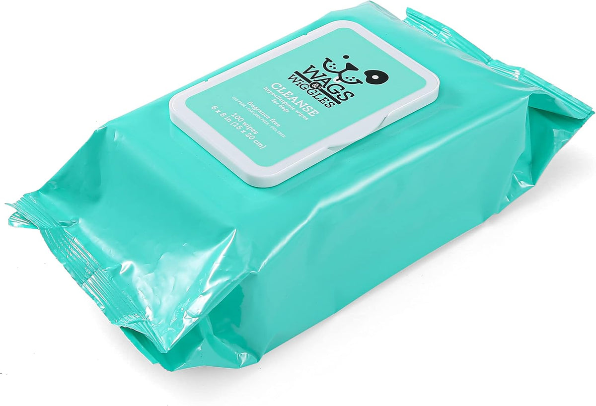 Wags & Wiggles Hypoallergenic Dog Wipes, Fragrance-Free - Fragrance Free - Hypoallergenic / 100 Count (Pack of 2) - image 2