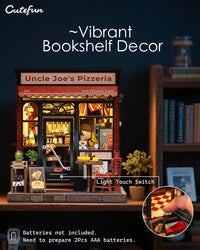 Cutefun Book Nook Kit, Bach Strings Musical Instrument Store - Uncle Joe's Pizzeria - image 3