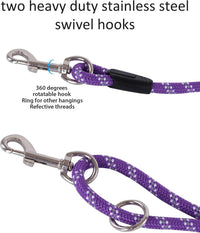 Long Dog Leash for Training 10FT/16FT/20FT/30FT/50FT/100FT - 16FT* 1/3 inch / 1Pack Purple - image 4