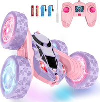 Hamdol Remote Control Car for Kids - Pink&purple / Glow (Headlights & Wheel Lights)
