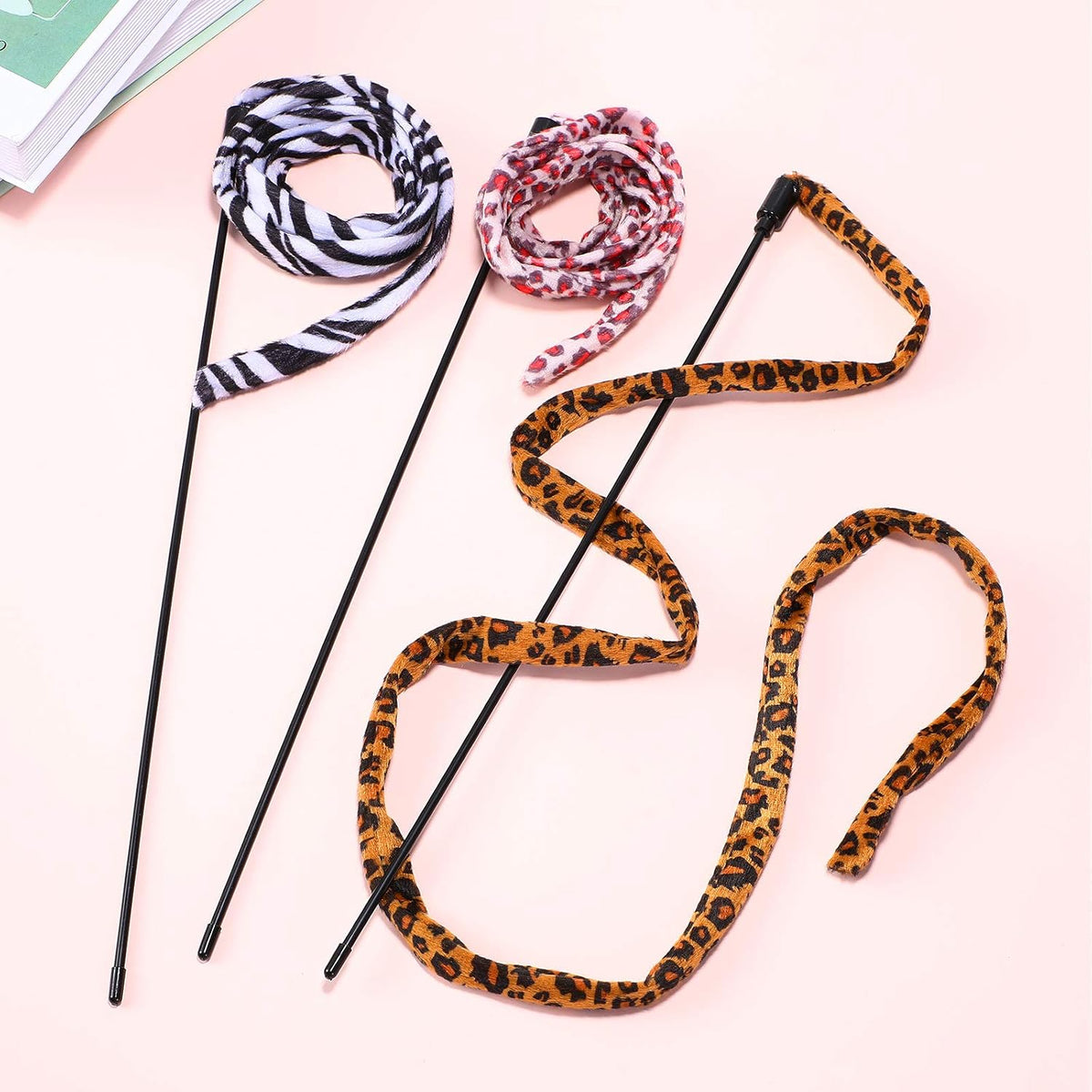 Sumind 3 Pieces Jungle Cat Wand Toys - Leopard Color - image 3