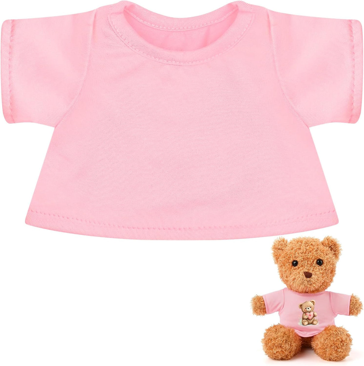 Litherr S blank sublimation stuffed animal shirt for 8-12 inch plush bears
