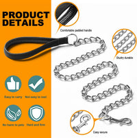 Heavy Duty Metal Dog Leash - 4 FTx3 mm (0-80 lbs) - image 2