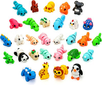 30Pcs 3D Printed Animals Set for Kids - Colorful 30pc